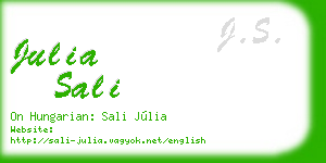 julia sali business card