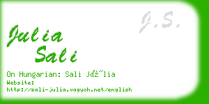 julia sali business card